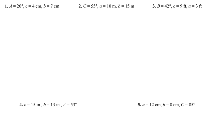 Help me with finding area of the triangle, given