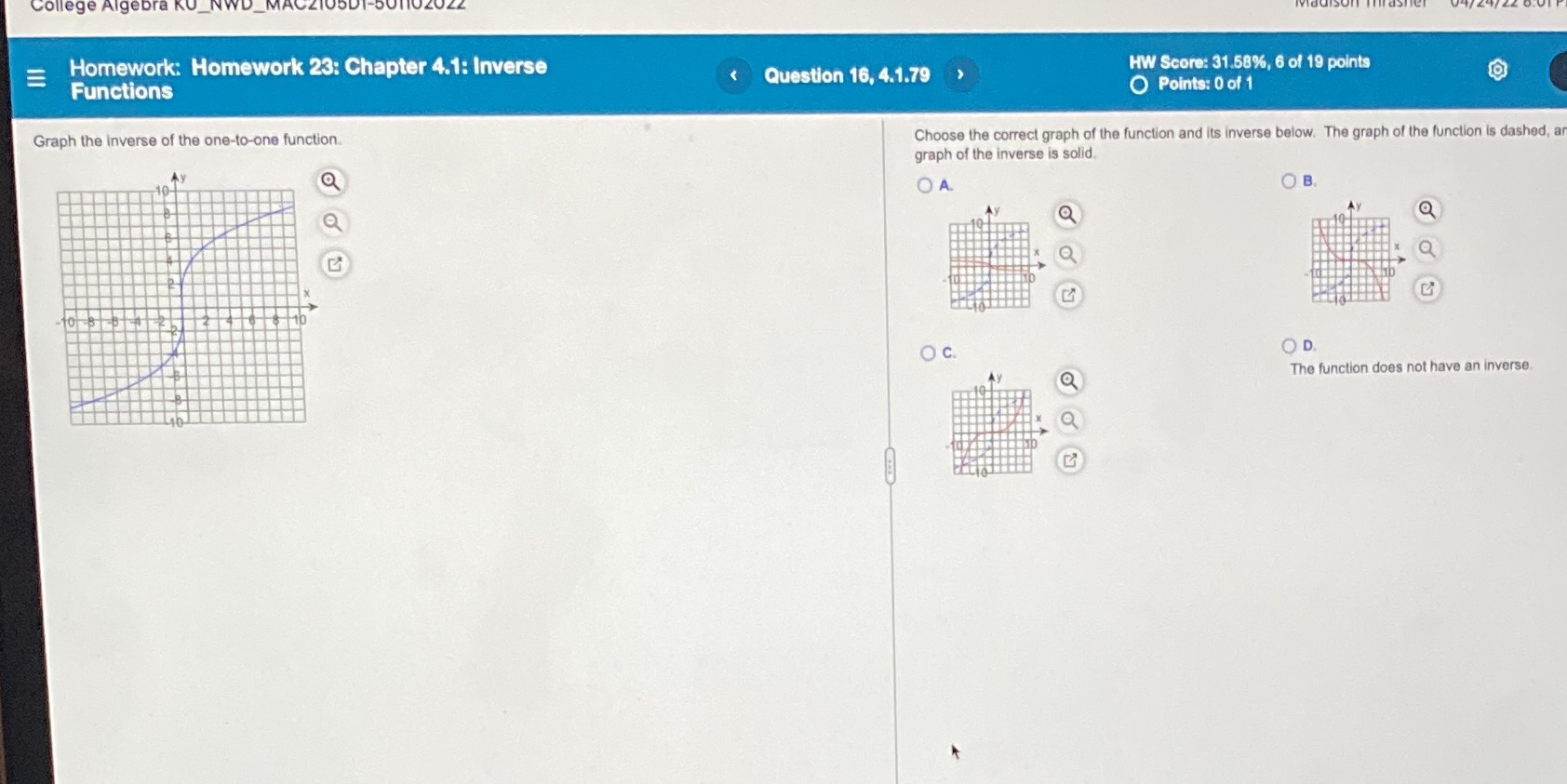 College Algebra KU E Homework: Homework 23:
