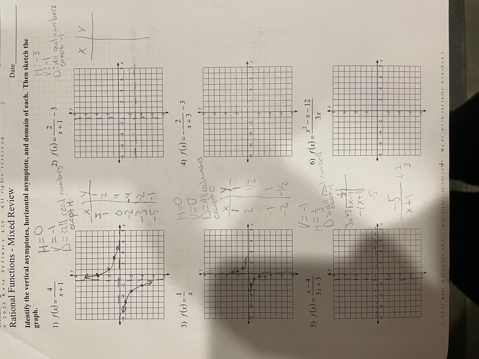 I need help with answering and showing work for