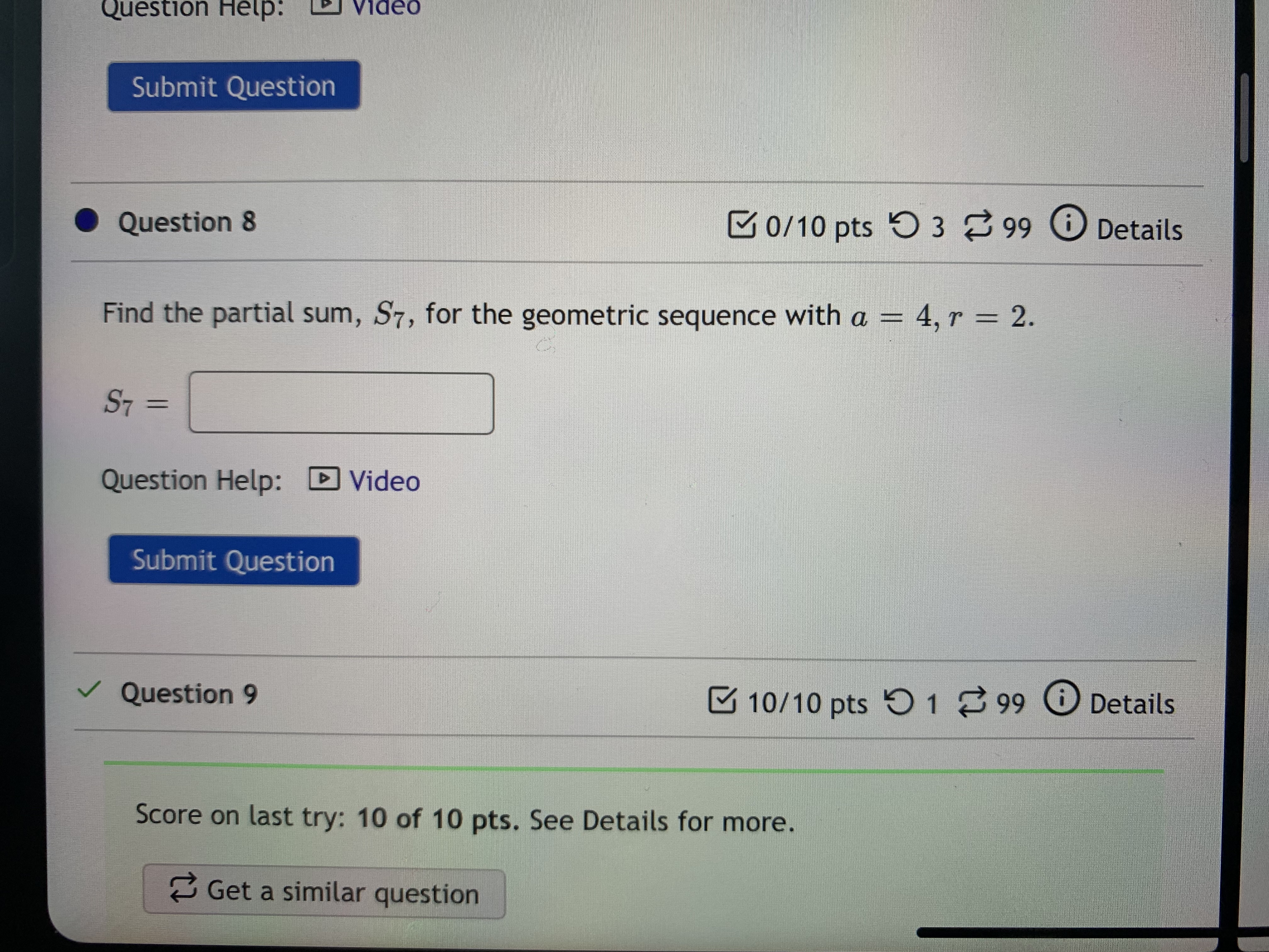 Answer: 120 Question Help: Video Submit Question