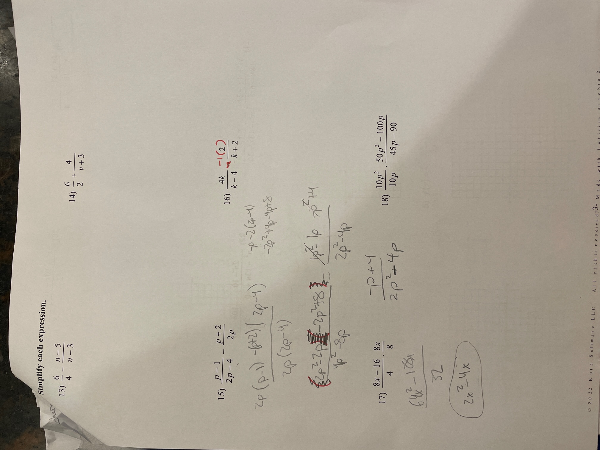 I need help with answering and showing work for