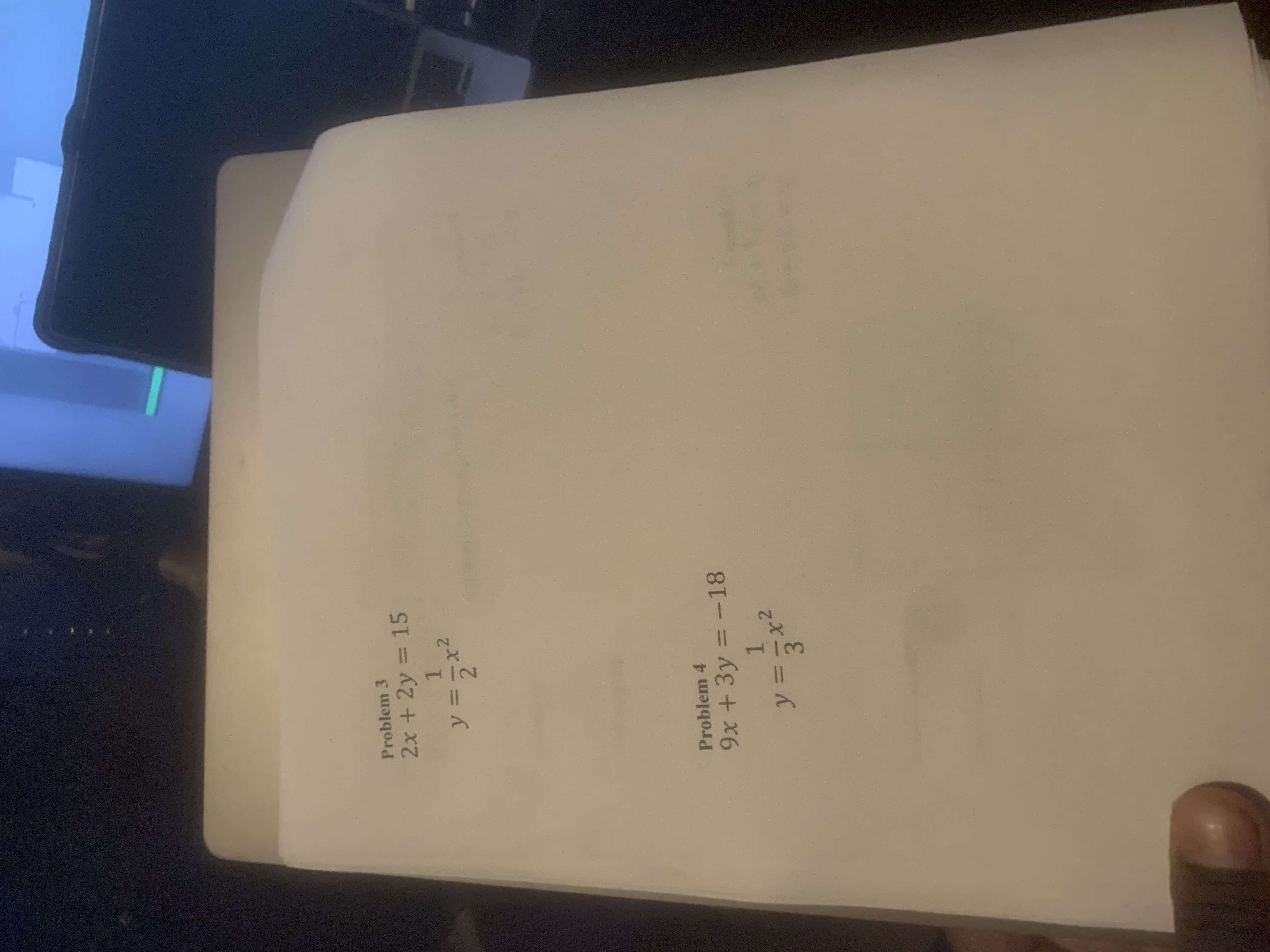 Names: Problem I: Lesson 25 (Classwork 21) For