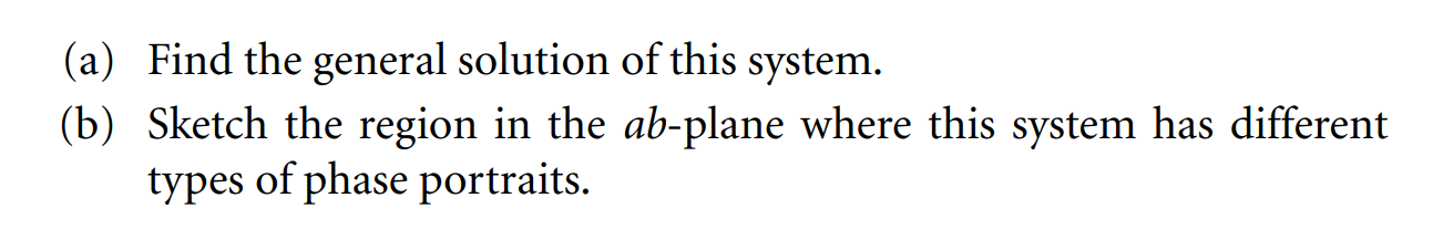 (21) Find the general solution of this system.