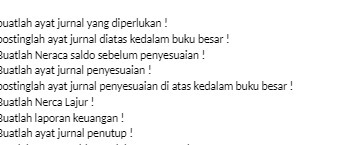 juatlah ayat jurnal yang diperlukan ! postinglah