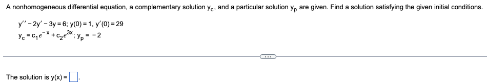 A nonhomogeneous differential equation, a