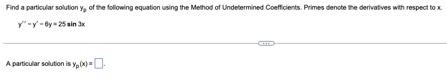A nonhomogeneous differential equation, a