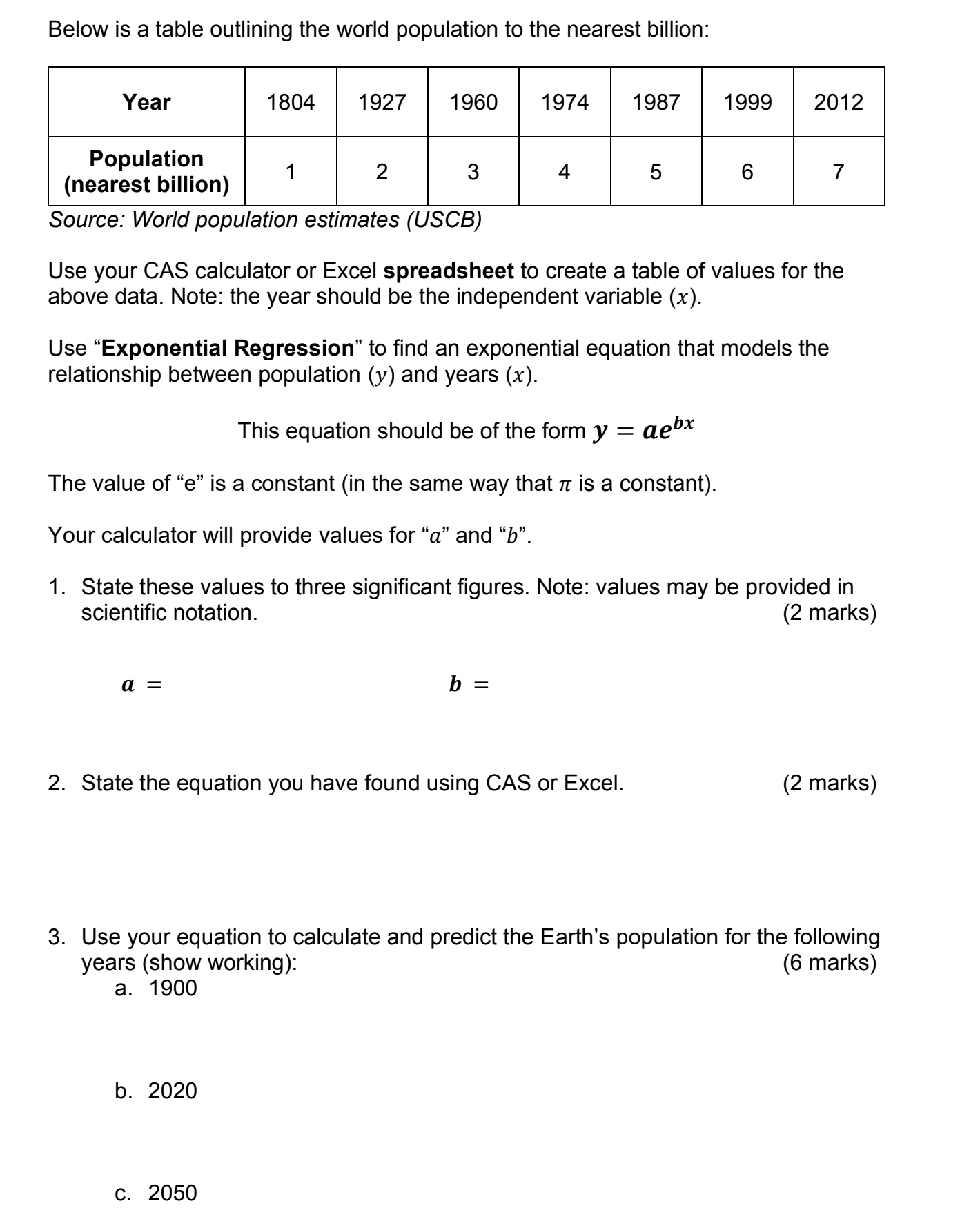 please answer the following questions using a