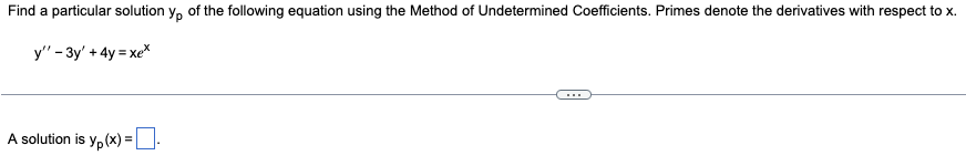 A nonhomogeneous differential equation, a