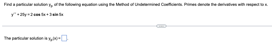 A nonhomogeneous differential equation, a