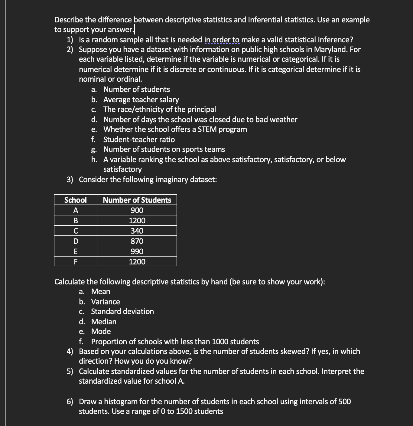 Describe the difference between descriptive