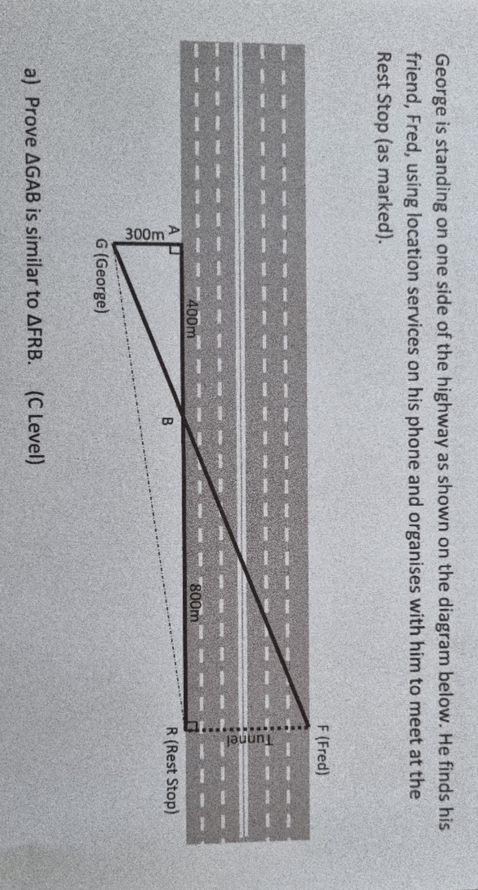 I need to Prove GAB is similar to FRB George is