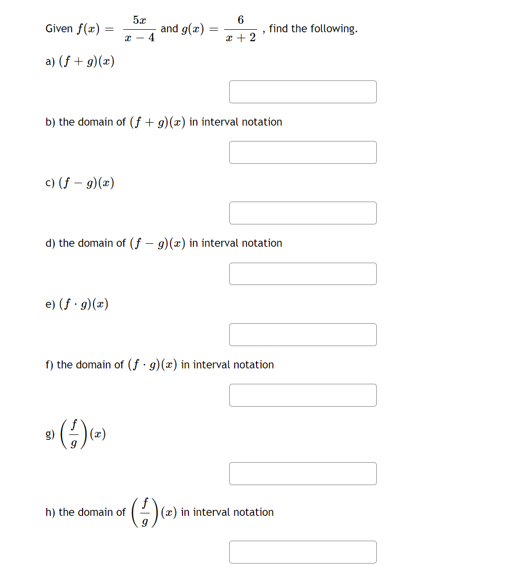 1. Given that f(x)=x2+3xf(x)=x2+3x and
