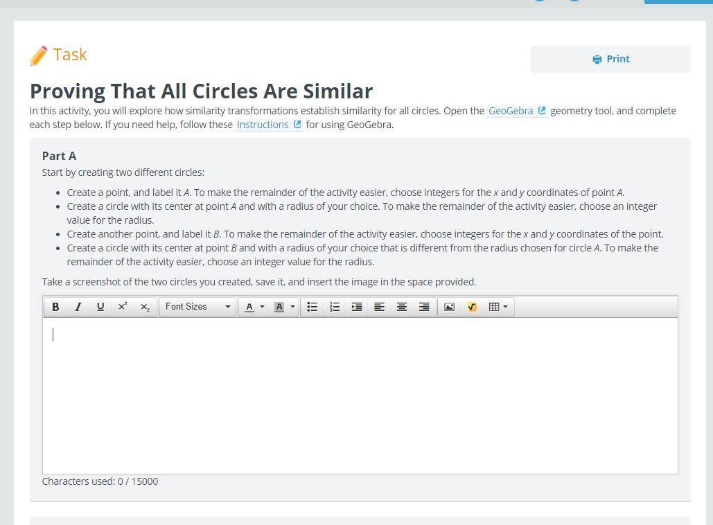 / TaSk Er Print Proving That All Circles Are