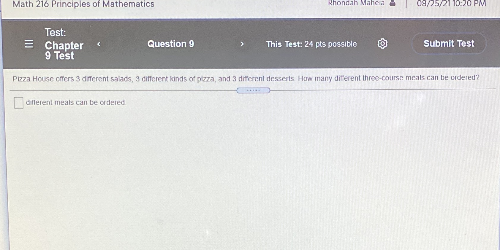 Math 216 Principles of Mathematics Rhondah Mahela