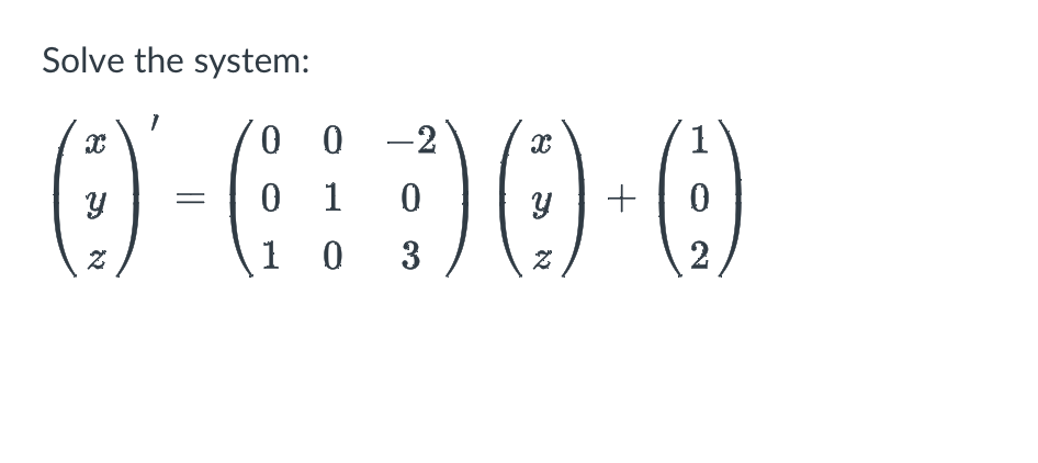 The only method used to solve the systems is: