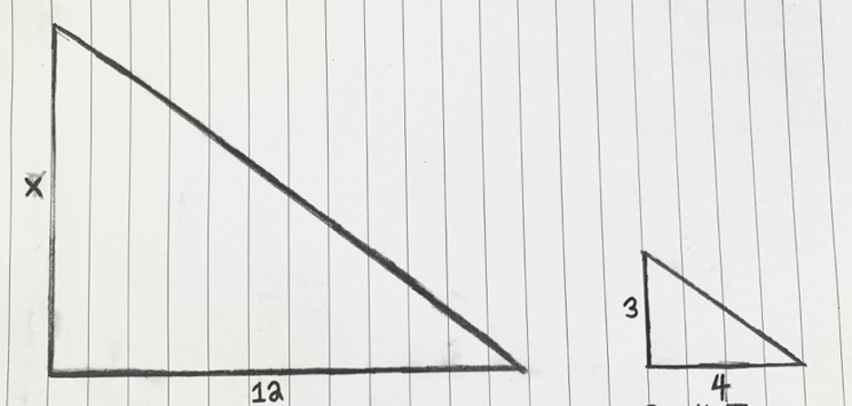 Using this diagram find the height of this object