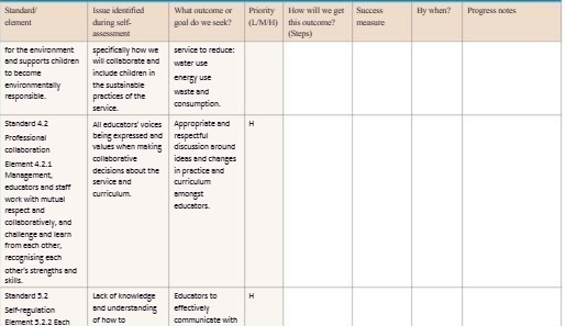 Standard Issue identified What outcome or
