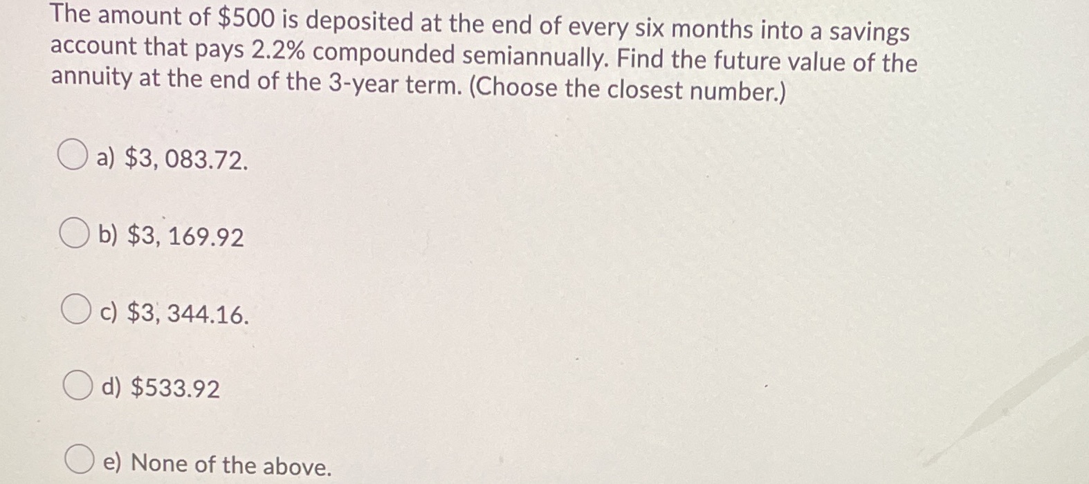 Please help solve asap The amount of $500 is