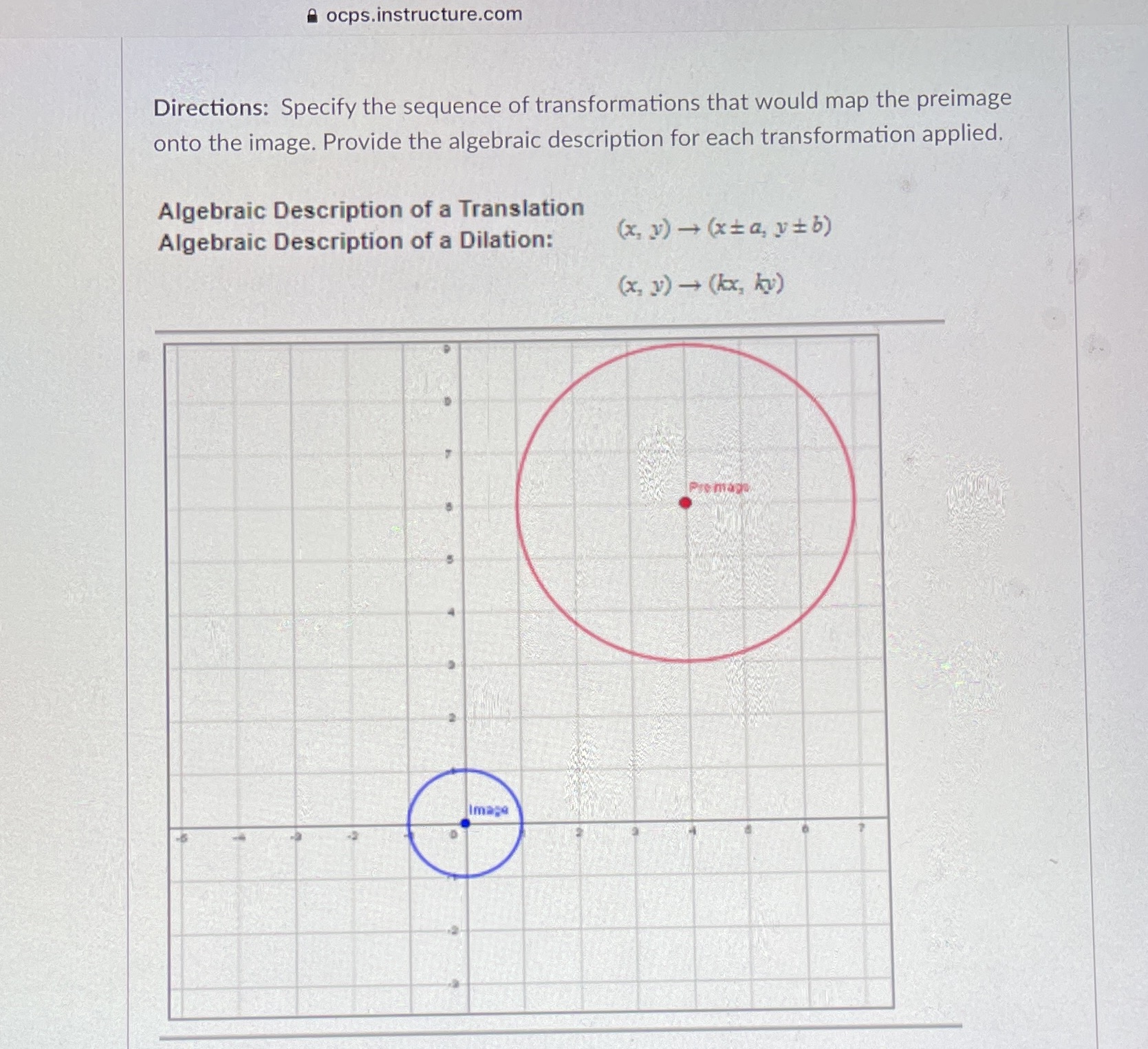 A ocps.instructure.com Directions: Specify the