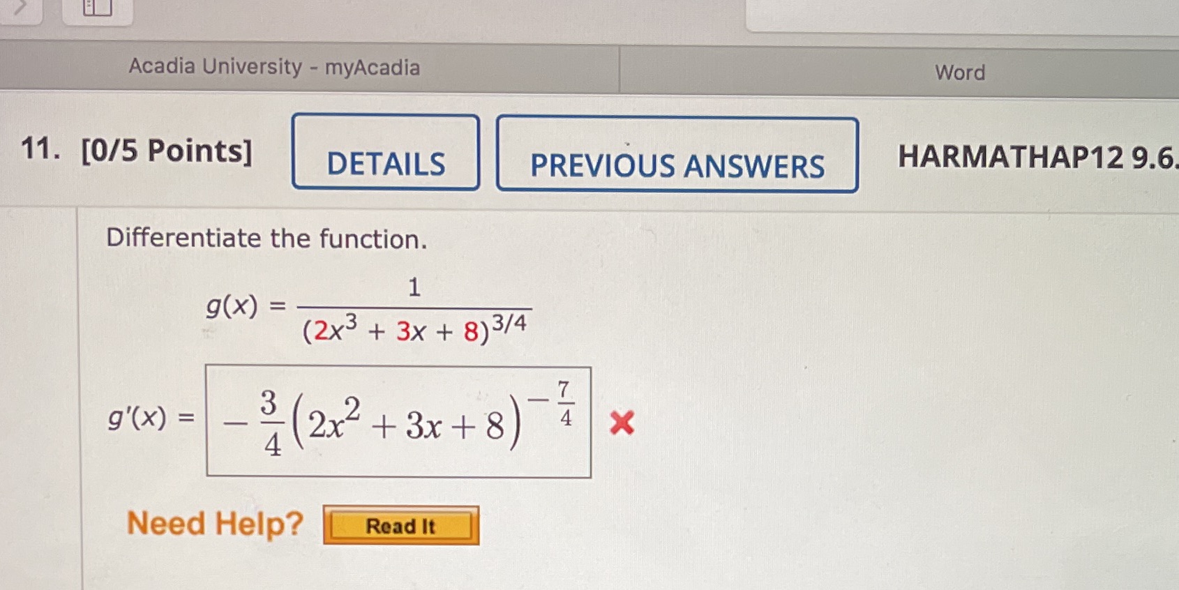 Acadia University - myAcadia Word 11. [0/5