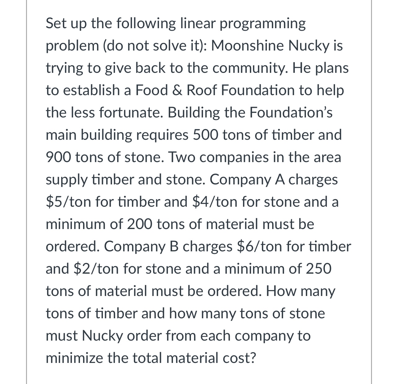 If A is a 5x4 matrix, and B is a 4x5 matrix, then