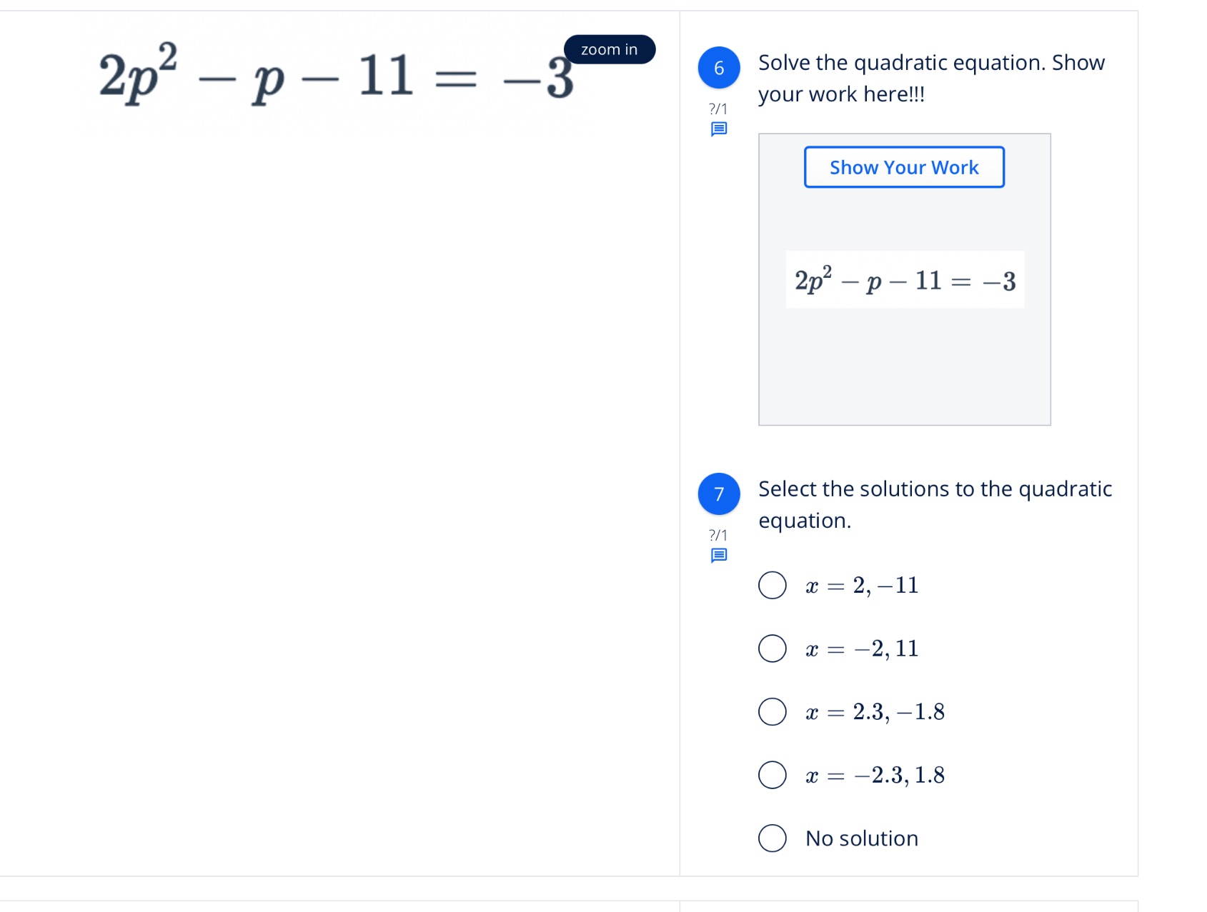 Help me with 6 and 7 please and thank you 2p2 - p