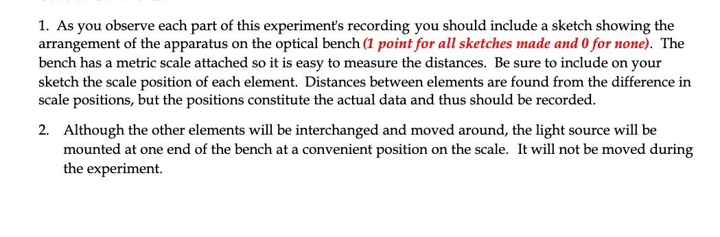 1. As you observe each part of this
