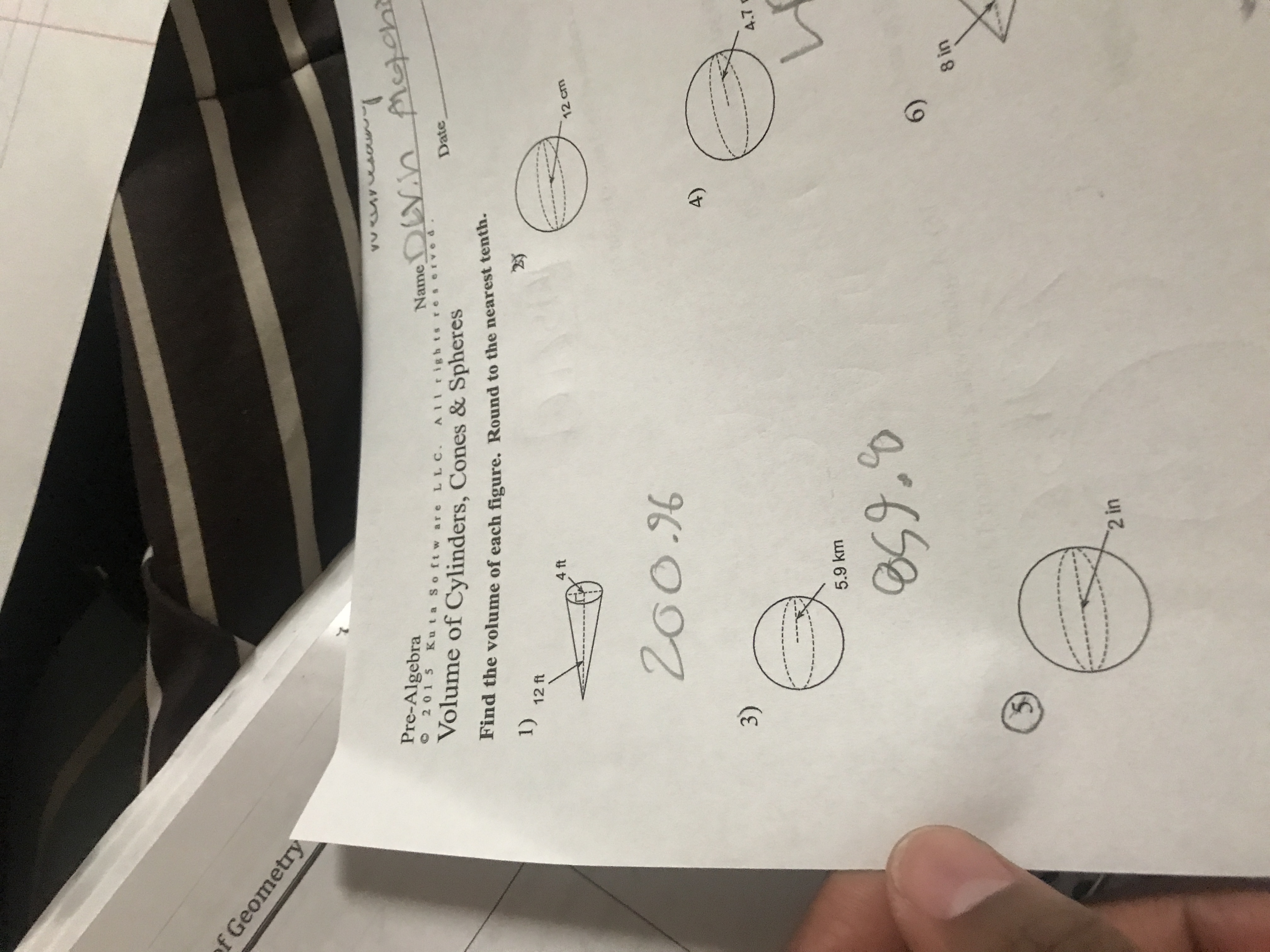 f Geometry Pre-Algebra Name DEVin Alston 0 201 5