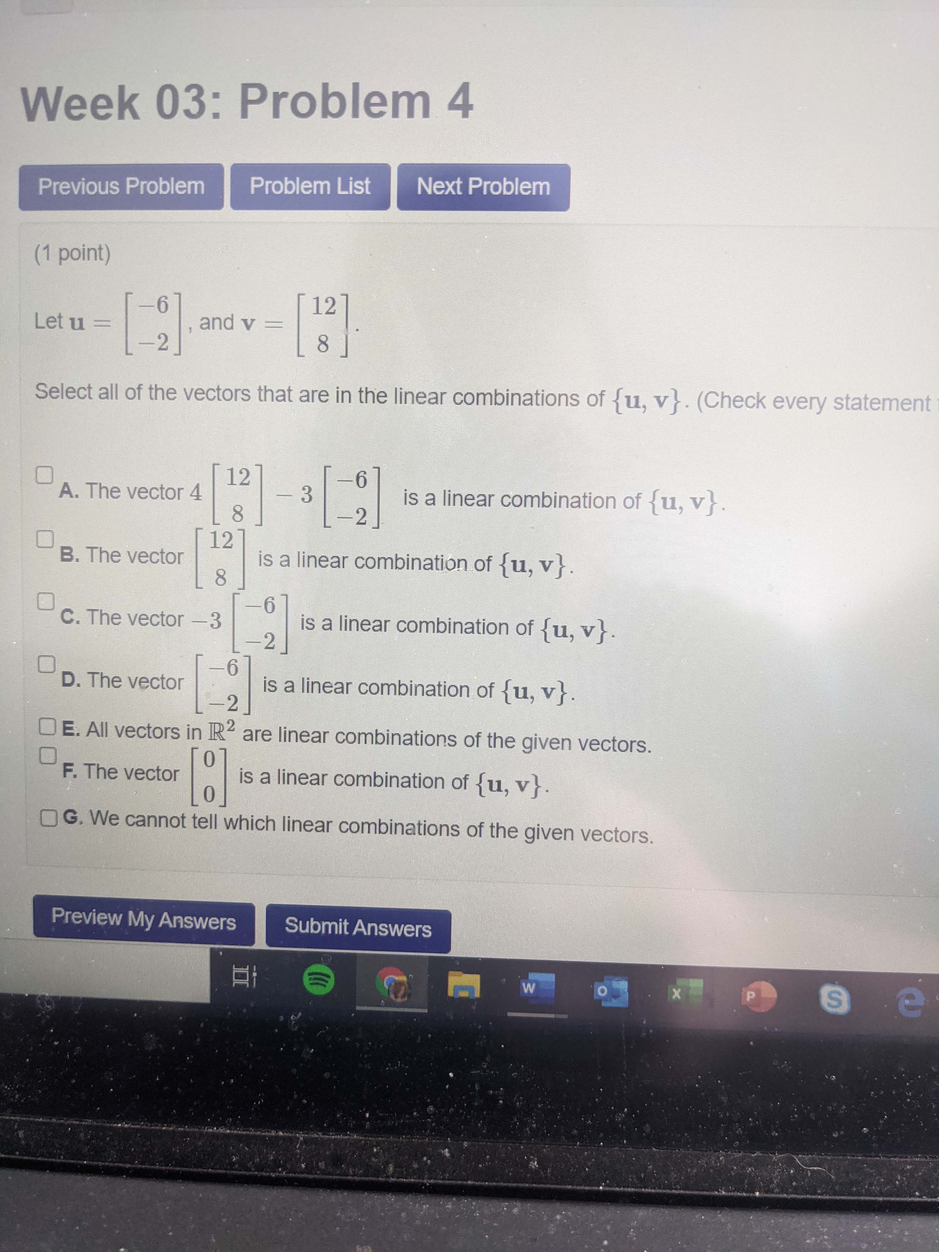 Week 03: Problem 4 Previous Problem Problem List