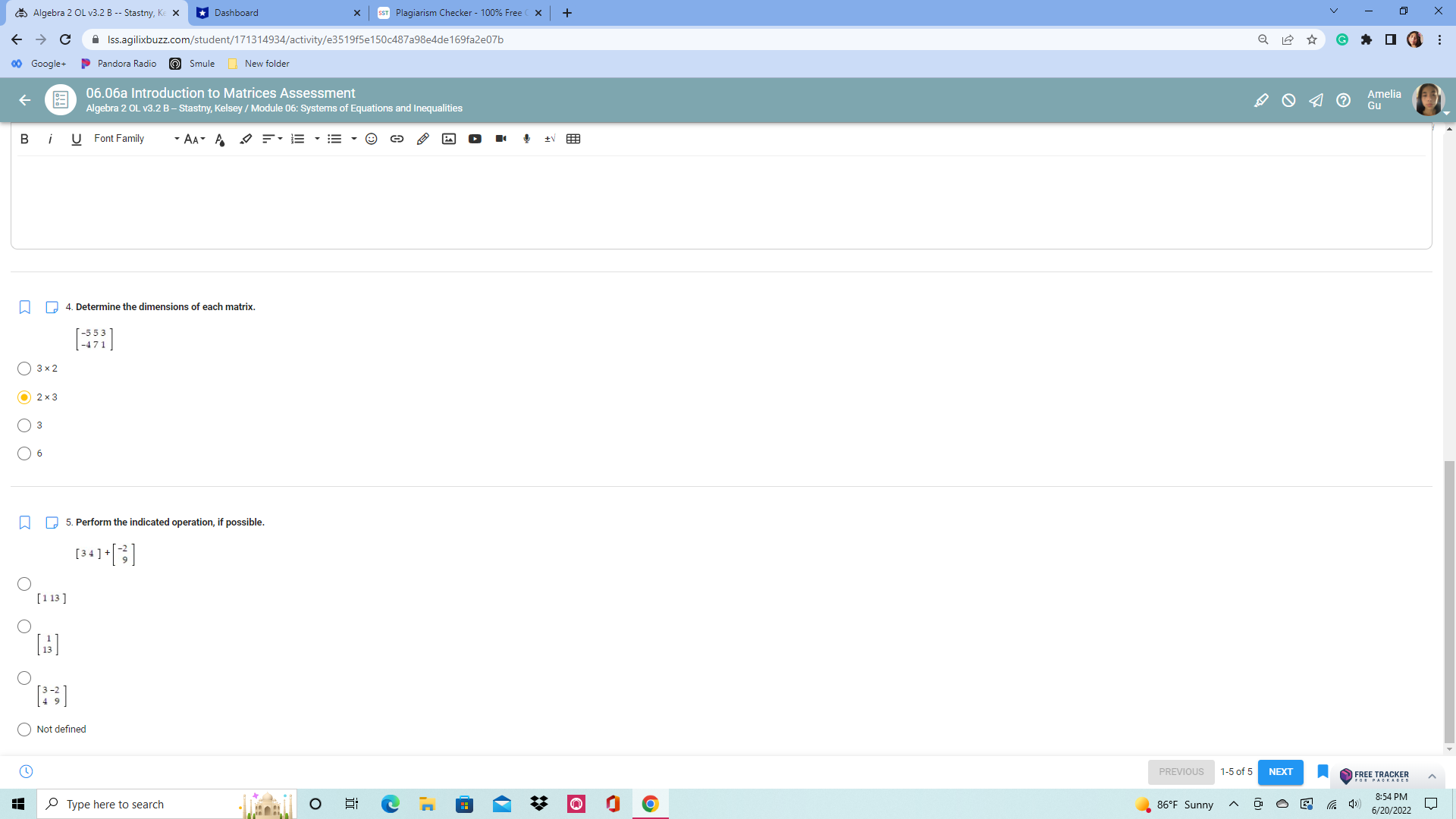 Algebra 2 OL v3.2 B -- Stastny, Ke X Dashboard x