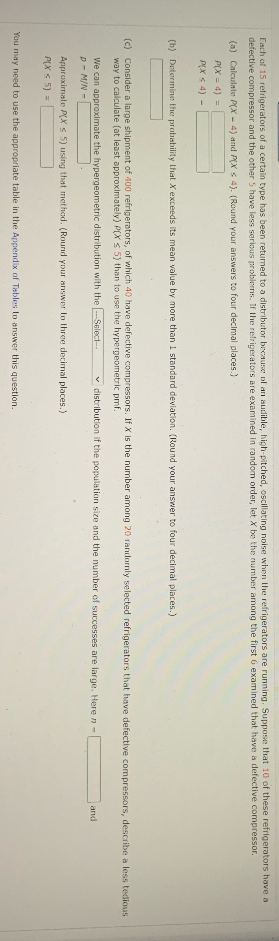 Each of 15 refrigerators of a certain type has