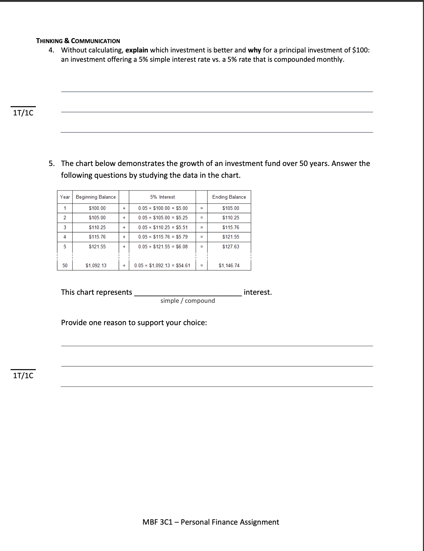 THINKING & COMMUNICATION 4. Without calculating,
