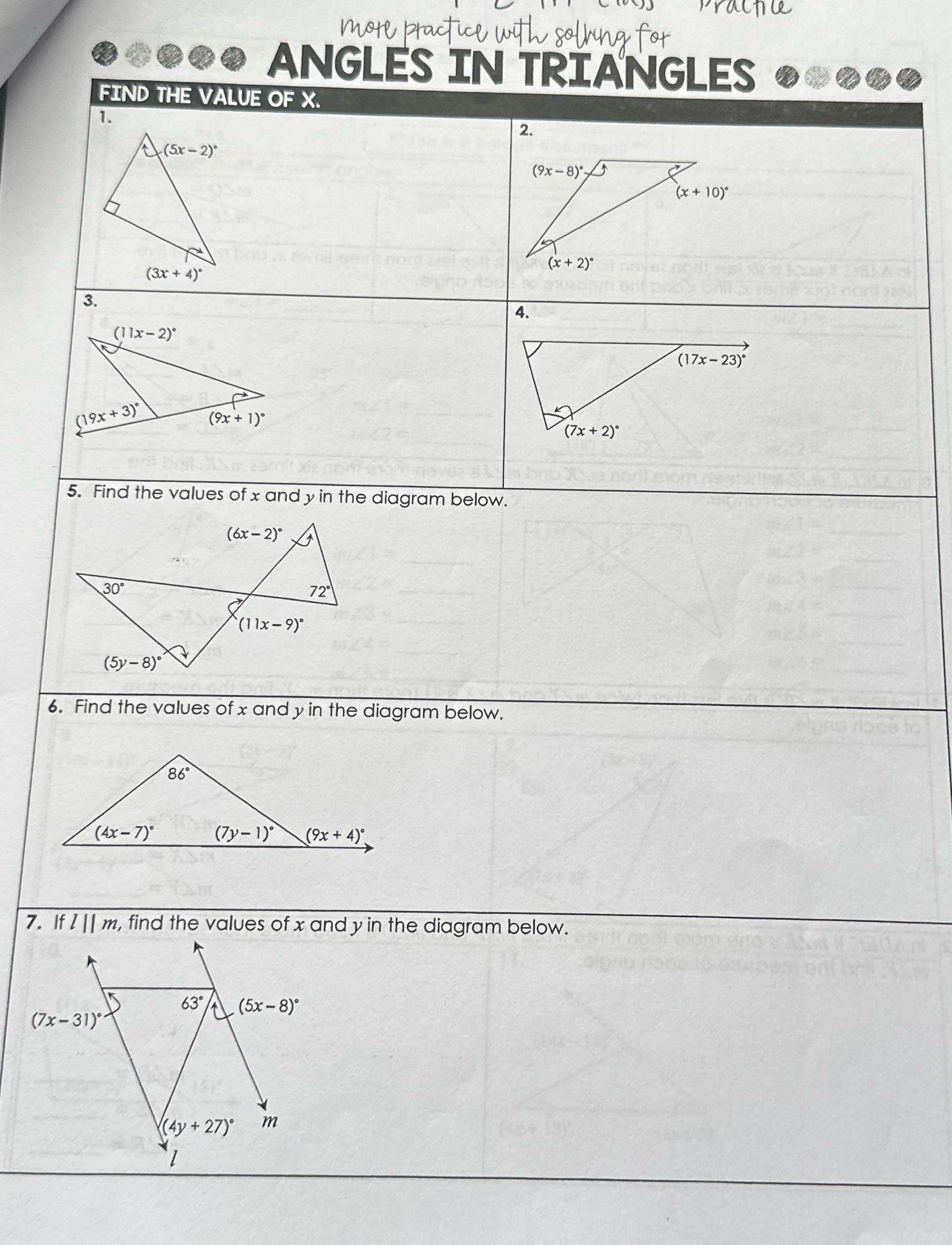 Please show solving practice more practice with