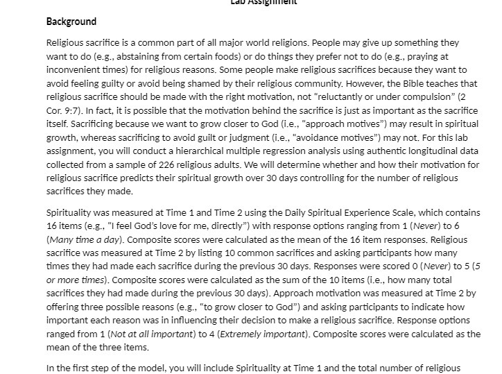 Background Religious sacrifice is a common part