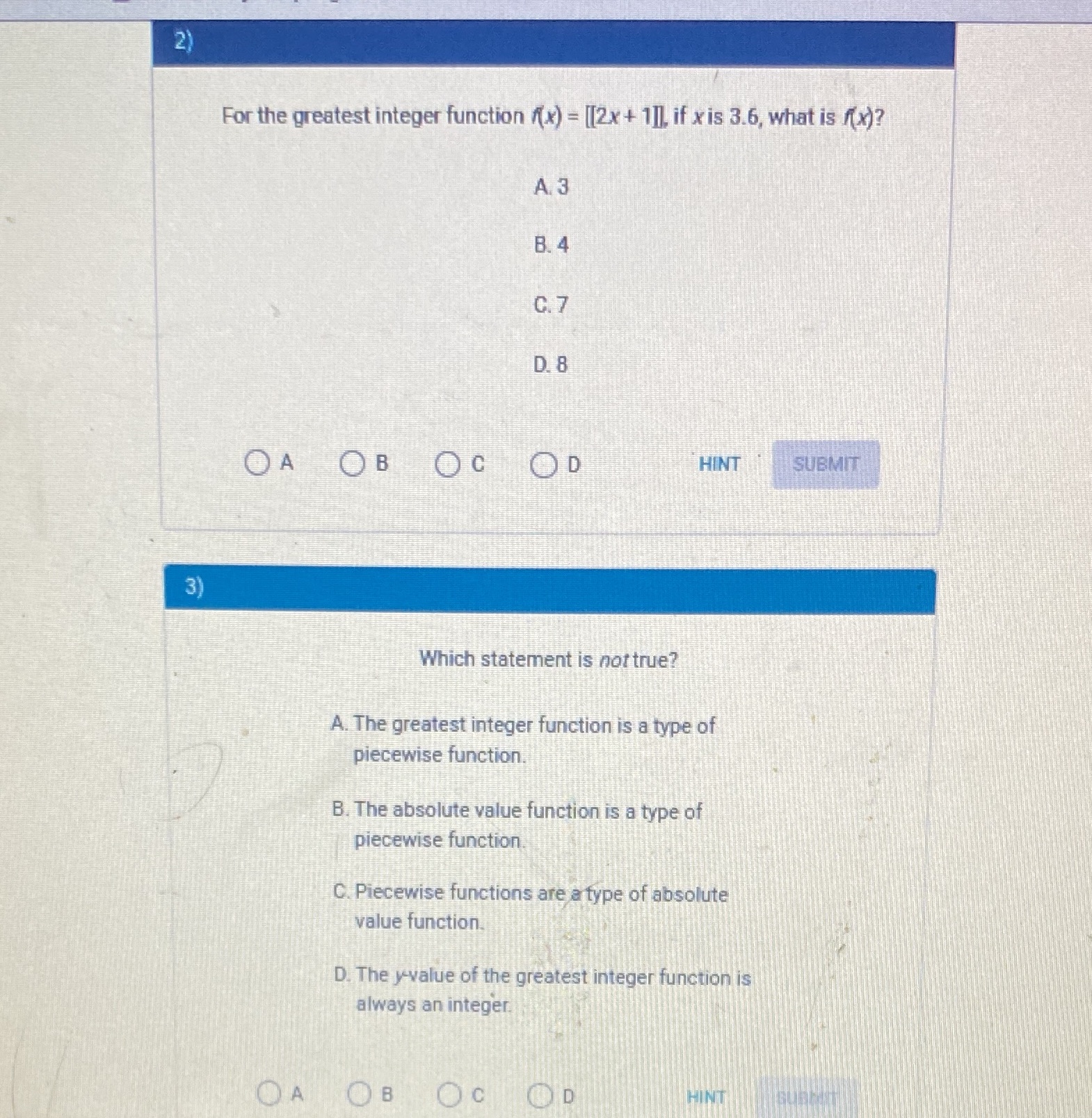 Need both answers for them 2) For the greatest