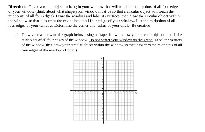 Directions: Create a round object to hang in your