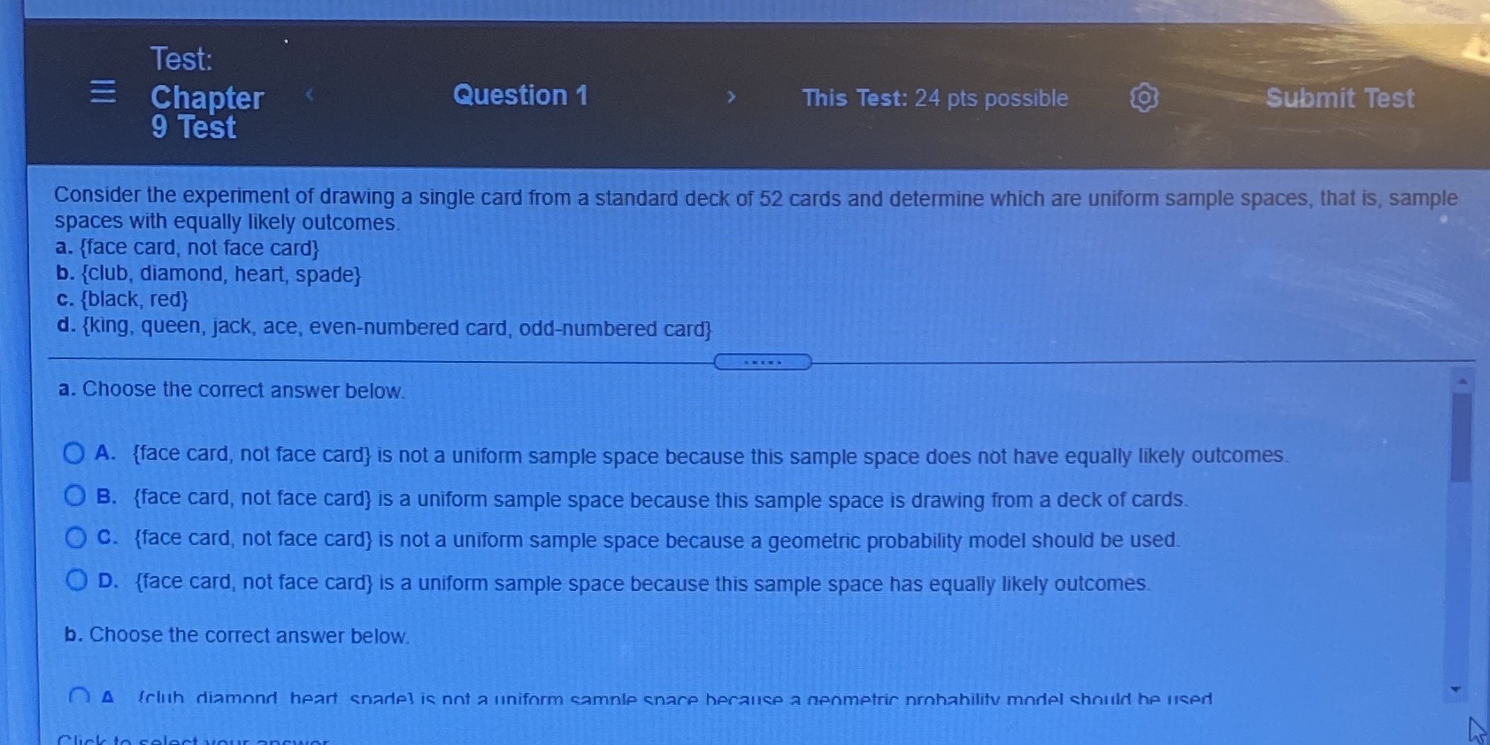 Test: Chapter Question 1 This Test: 24 pts