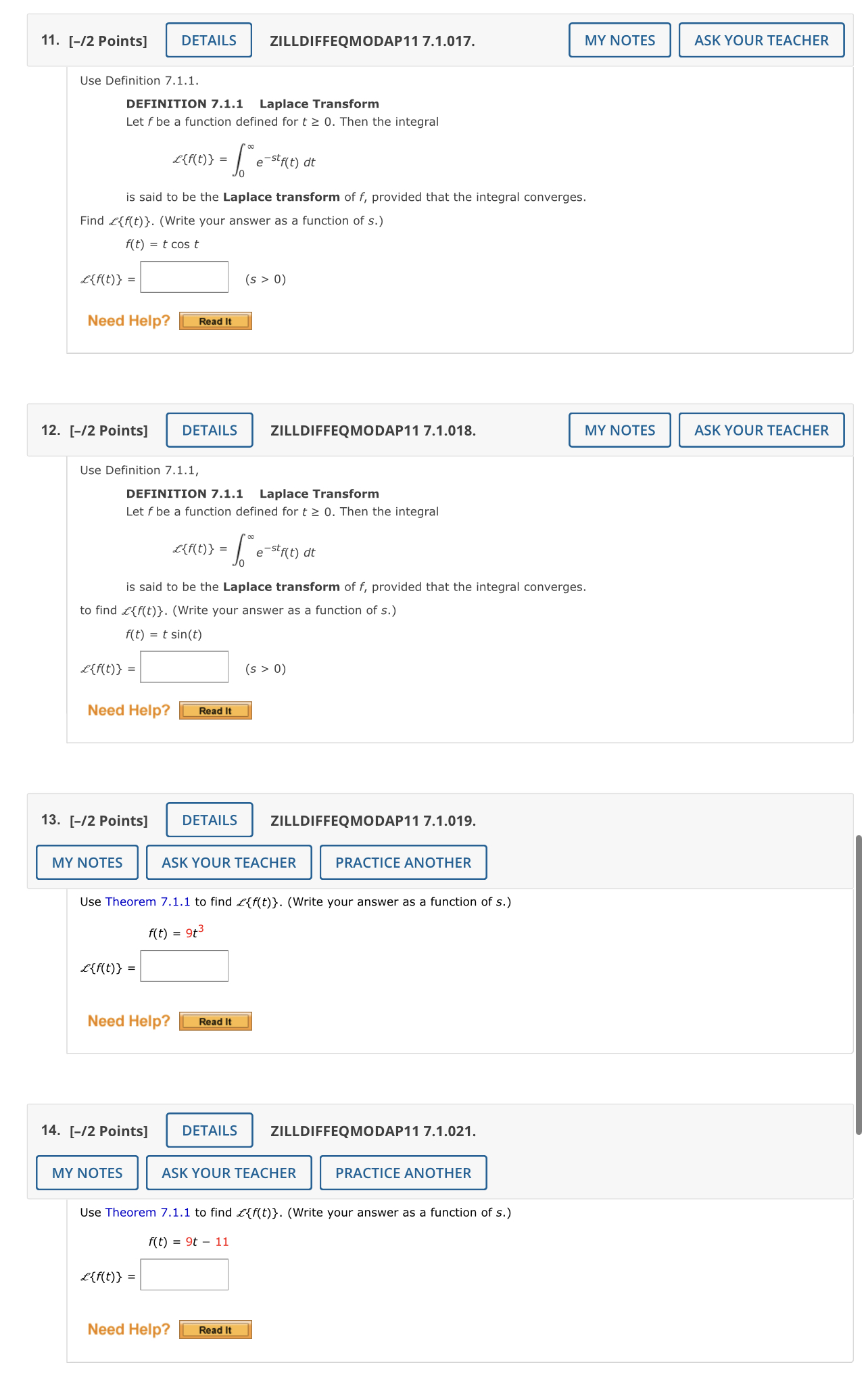 11. [-/2 Points] DETAILS ZILLDIFFEQMODAP11