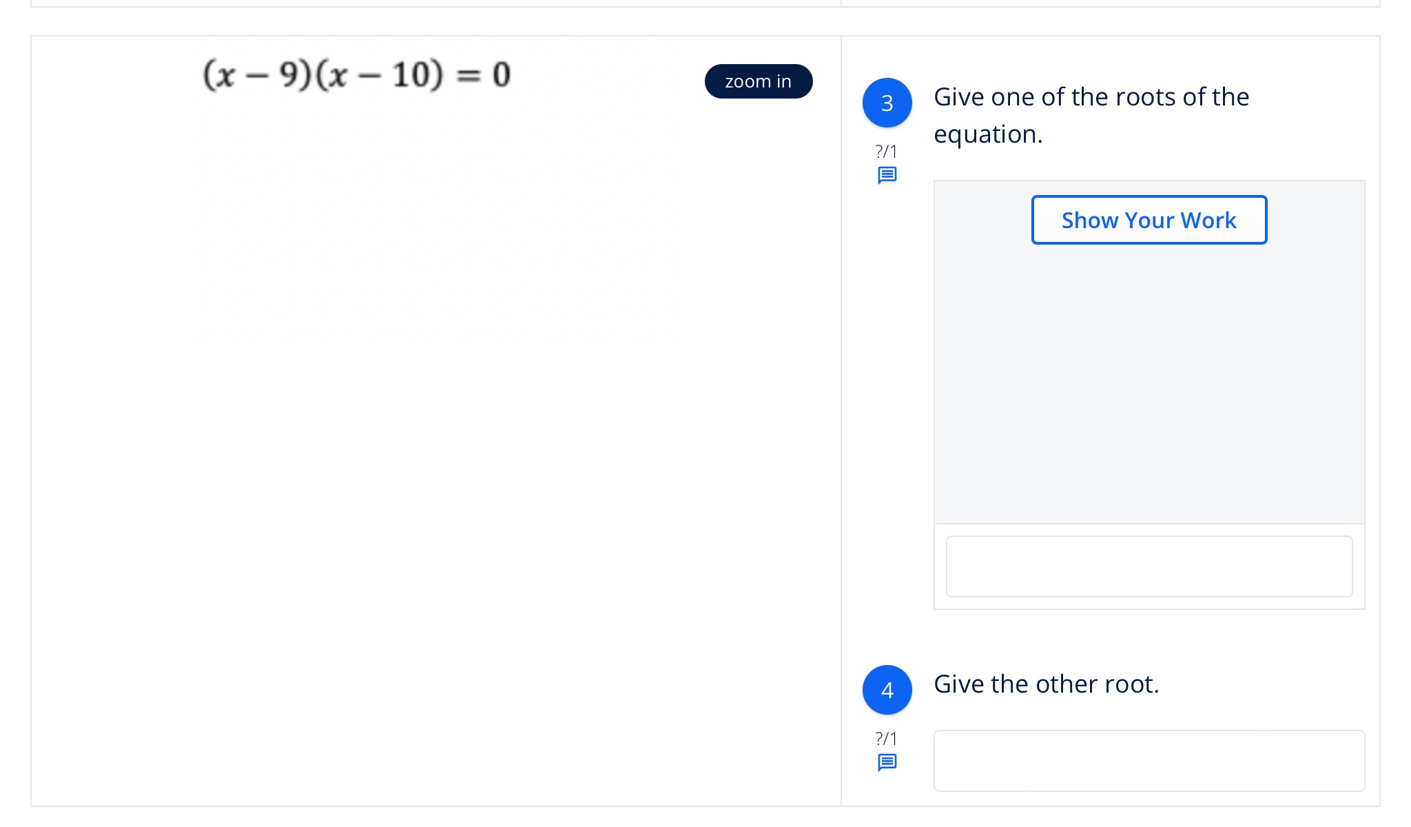 Use diamond box method solve or solve your way (x