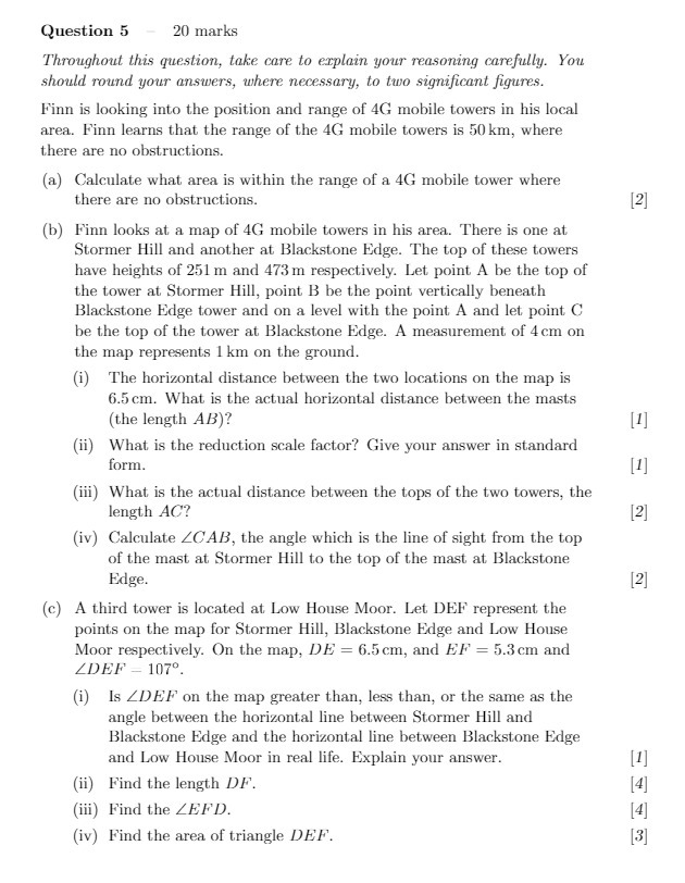 Question 5 - 20 marks Throughout this question,