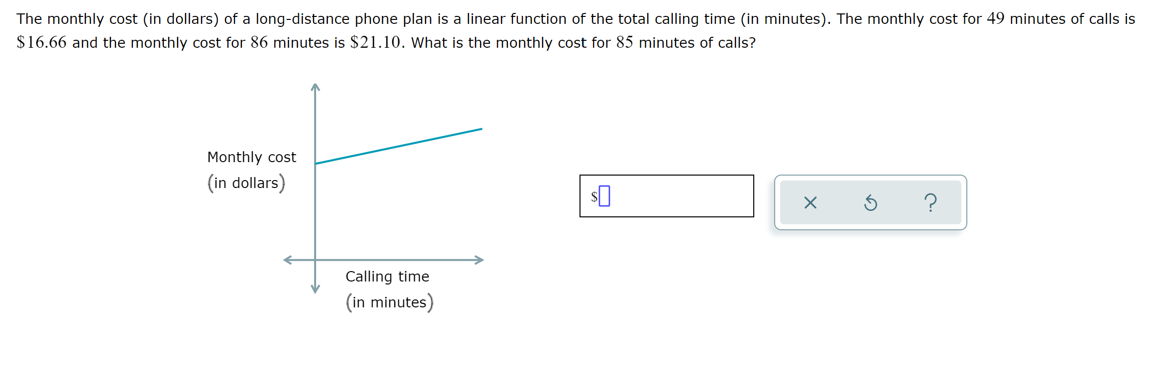 Consider the line y = -5x+ 6. Find the equation
