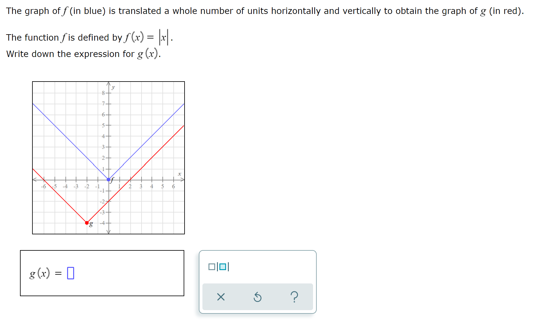 Consider the line y = -5x+ 6. Find the equation