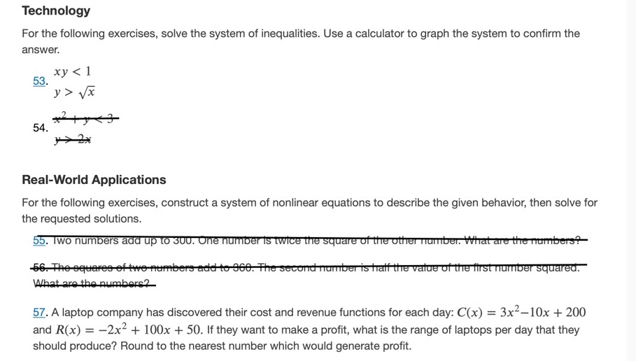 T. Explain whether a system of two nonlinear