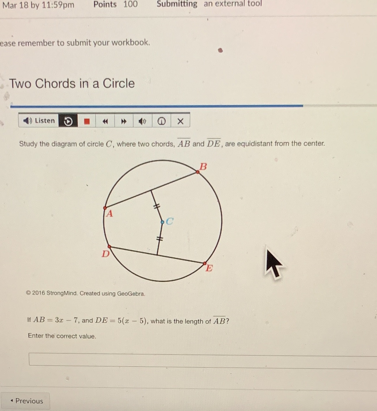 Mar 18 by 11:59pm Points 100 Submitting an