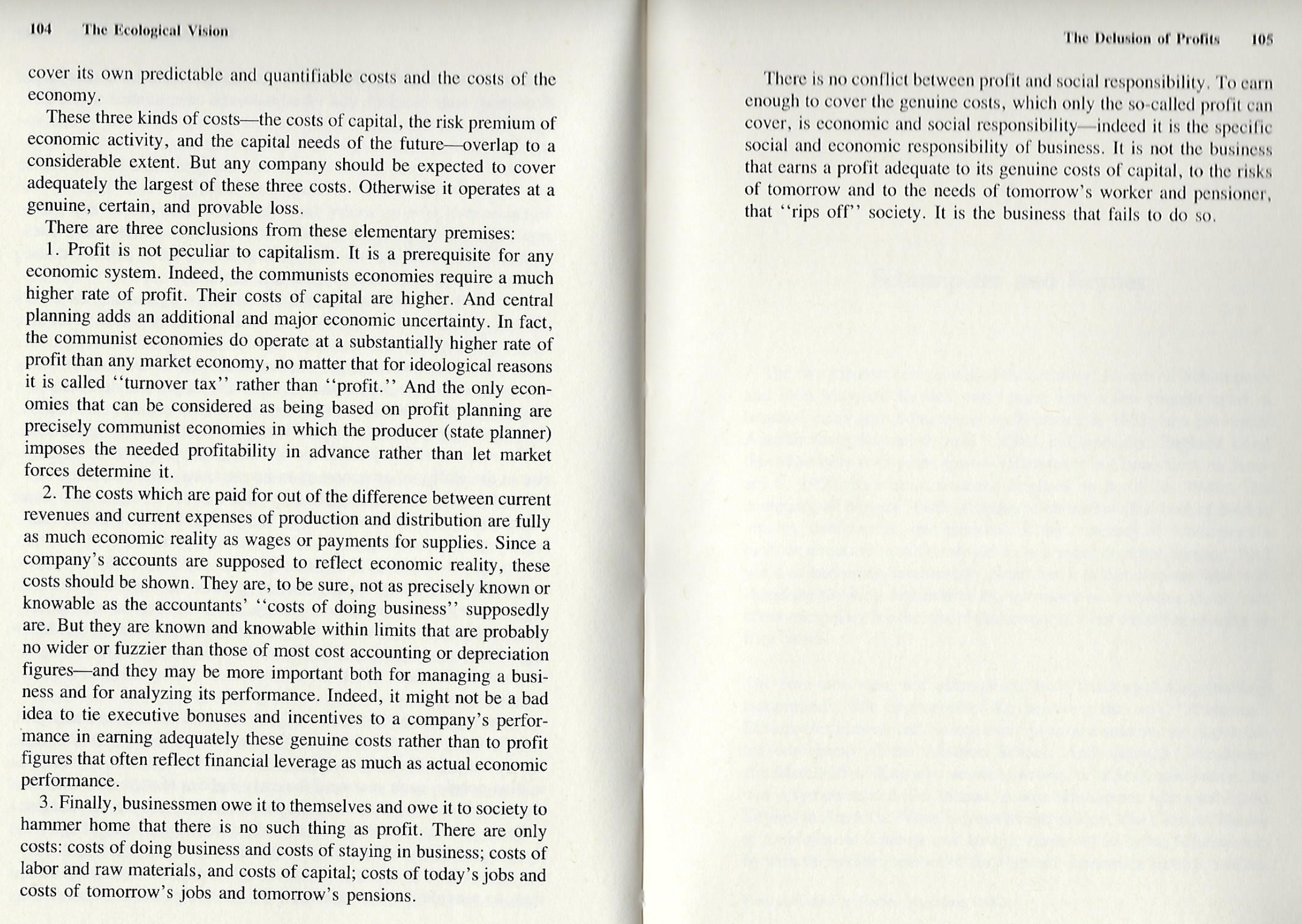 The Delusion of Profits In this article, Drucker