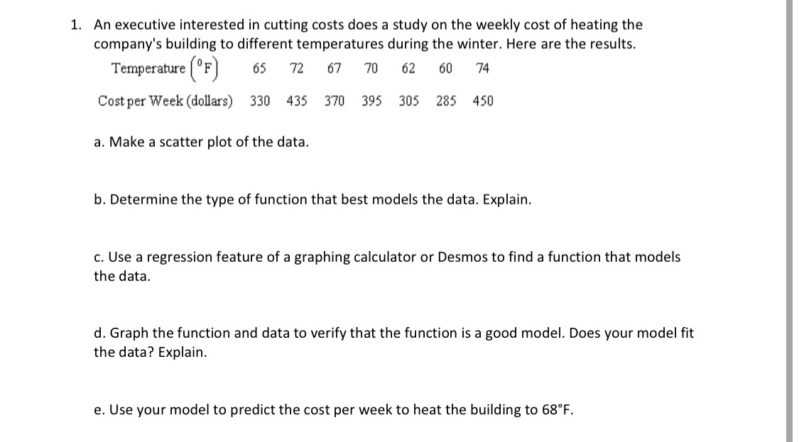 1. An executive interested in cutting costs does