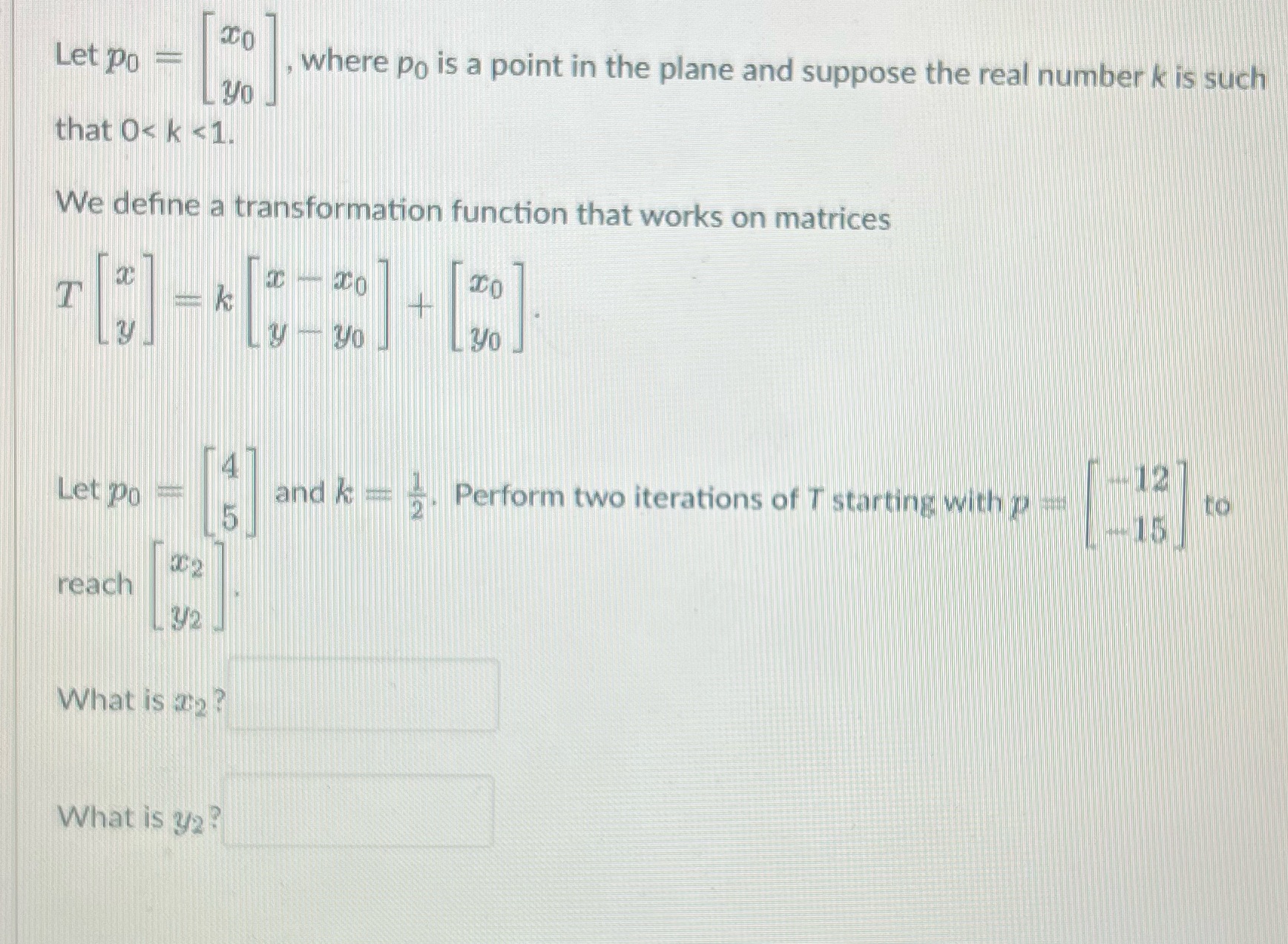 Let po where po is a point in the plane and