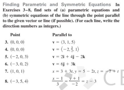 ONLY DO 6, 10, 16,26,30 Finding Parametric and