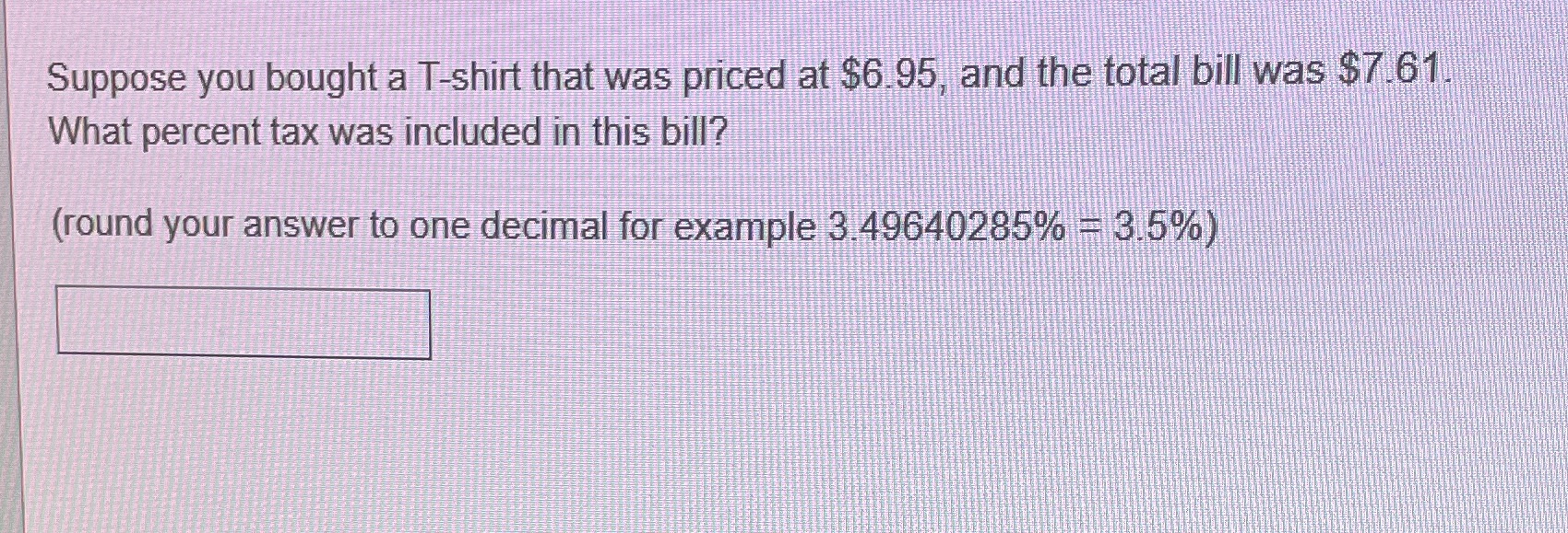 Whats the answer Suppose you bought a T-shirt
