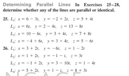 ONLY DO 6, 10, 16,26,30 Finding Parametric and